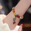 Beaded New Chinese Style Colorful Pärlade armband för kvinnor Vintage Natural Stone Ethnic Handmade Chain Hand Rope Armband smyckespresent