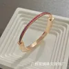 Высокая версия Tiffayss New Lock Series Rose Gold Pink Diamond Bracelet Fashion Simple