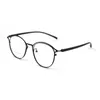 Zonnebrilmonturen Unisex Retro Cat Eye Transparante Bril Dames Heren Dubbele Wenkbrauw Metalen Brilmontuur TR90 Benen Helder Glas 3 Kleur N5