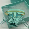 Designer TC grande Bracciale a doppia T S925 Sterling Silver High Edition Coil Fashion Trend Couple