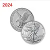 40 mm Spot Winged Eagle 2024 2023 American Eagle Silver Coin Statue of Liberty Coin Cross Eagle Ocean