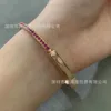 Brand TFFS Original Bracelet Bracelet Bracelet Femmes 18K Rose Gold en forme de U Set avec diamant rose rouge rose même avec le logo ybbt