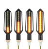 4 pçs led luzes de sinalização da motocicleta fluindo indicador água iluminação indicadores drl pisca pisca freio lamp7176116