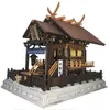 Arkitektur/DIY House Diy Wood Dollhouse Kit Miniature With Furniture Mini Dizang Temple Itsukushima Shrine Building Japanese House Toys Xmas Gifts