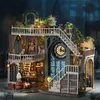 Arkitektur/DIY -hus Ny DIY TRÄDER HUSA Magic House Casa Miniature Building Kit med möbler Led Light Dollhouse för vuxna födelsedagspresenter