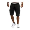 Herenshorts Zomer Cargo Heren 2024 Casual Trunks Fitness Workout Strand Man Ademend Katoen Gym Korte Broek Streep