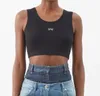 Kırpılmış üst tişörtler kadın örgü tank üstü tasarımcı nakış yeleği kolsuz nefes alabilen kukla kadın sporları üstleri yaz kısa ince pamuk fişek