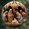 Objets décoratifs Figurines Nature Ornement de Noël Acrylique Effet 3D Pendentif T240306