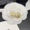 French luxury brand diamond stud earring gold silver earrings letter barnd fashion designer for women party gift