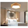 Takbelysning ny design modern led taklampor med fyrkantig trä ram lamparas de techo japanska stil lampor för sovrum llfa2673 dhjse