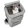 Cat Carriers Pet tillhandahåller stor kapacitet dubbelskiktspåse lätt att sätta två ryggsäckar vikbara Oxford tyghund vagn