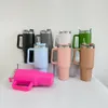 Custom laser 40oz multiple colors powder coated travel coffee mugs BPA free doubled walled stainless steel vacuum insulated travel tumbler with lid and straw