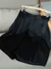 Shorts Women's Summer Shorts 2023 Casual Loose szeroka noga krótka wysoka talia stałe szampan czarne białe bermudy szorty dla kobiety