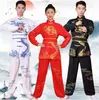 Vente en gros Nouveau Style Chinois Hommes Femmes Brodé Dragon Kung Fu Costume Tai chi Wushu Uniforme Sport De Plein Air Veste À Manches Longues Pantalons Ensembles