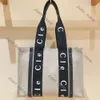 Luxury Tote Bag Designer Chlo Bag WOODY Shopping Bag Mirror Quality Handbag Canvas Fashion Linen Large Beach Bags Travel Crossbody Bag Shoulder Wallet Bag 568