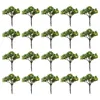 Decorative Flowers 20Pcs 4cm Fruit Tree Model Green Artificial Train Railroad Landscape Scene Layout Garden Decoration Crafts