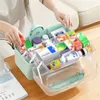 3 Layers Large Capacity Family Medicine Organizer Box Portable First Aid Kit Medicine Storage Container Family Emergency Kit Box 240222
