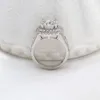 Paston personnalisé bijoux fins 3ct rond brillant De Vvs1 incolore Moissanite 10k 14k 18k bague De fiançailles en or massif