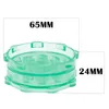 Broyeur d'herbes en plastique 65mm broyeurs de fumée pour détecteurs de fumée broyeurs acryliques verre torsadé accessoires de fumage émoussé 0306