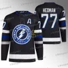 Custom Tampa''Bay''Lightning'' 21 Brayden Point jersey 27 Jonathan Drouin 51 Valtteri Filppula 91 Stamkos Hedman Kucherov Lightning Hockey Jerseys