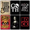 Metal Painting 2024 New Rock Music Tin Painting Cafe Background Wall Bar Frameless Decoration Hanging Picture T240306