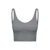 Yoga Outfit Femmes Sports Soutien-gorge Serré Gym Crop Top Gilet Antichoc Avec Coussin De Poitrine Haute Résistance Vêtements De Fitness