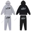 Trapstar Blue Thread Black Tiger Head Handtuch bestickter Plüsch-Kapuzenpullover Close-up-Reißverschlusshose Casual Guard Pant Cover