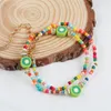 Link Bracelets Fruit Beads Bohemian 2024 Handmade Colorful Resin Beaded Boho Summer Femme Charm Bracelet Jewelry