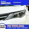 Auto Styling DRL Tagfahrlicht Streamer Blinker Anzeige Für Toyota RAV4 LED Scheinwerfer Montage 13-16 Front lampe Auto Teile