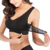 Soutien-gorge de sport pour femmes, ajustement sans couture, brassière, hauts, grande taille 3XL, sous-vêtements, boucle latérale croisée, dentelle sans fil