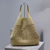 10A maxi icare in raffia boodschappentas dames draagtas luxe designer tas raffia stro strandtas mesh holle geweven tas vakantietas handtas met grote capaciteit