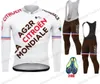 여름 AG2R 프랑스 2021 팀 사이클링 저지 세트 의류 긴 소매 MTB 자전거 도로 바지 BIB MAILLOT CULOTTE FIETSKLEDING ROPA RAC9577731