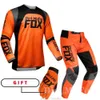 2022 Dirt Mofox Mtb Jersey Pantolon Dişli Seti MX Combo Motosiklet Kıyafet Motokros Yarışı Enduro Suit Erkek Off-Road Moto Eldiven Kitleri