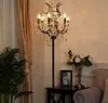 Antique rustique fer cristal lampadaire salon décor led lampadaire chambre mariage lampadaires Vintage étude table lumières5850095