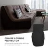 Housses de chaise extensibles, sans accoudoirs, pour canapé inclinable, lit imprimé de couleur unie (noir), Chaise Longue