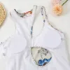 Mulheres de verão sexy maiô de uma peça conjunto de biquíni maiô swimwear elegante beachwear quente com almofadas de peito terno de natação 2023