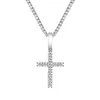 2021 Iced Out Diamond Jewelry 10Kwhite/Yellow Gold VVS Moissanite Cross Man Pingentes para colar