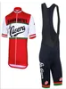 New Men039s La Caserabahamontes Redwhite Cycling Sets Summer Bike Clothing Cycling Jersey 9D Gel Pad Ciclismo Ropa hombre2215363