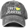 Casquette de Baseball Hommes Femmes, Masters Golf 1997 Casquette de Baseball Chapeau de Baseball rétro Noir, Chapeau brodé Snapback Classique réglable Chapeau de Papa en Coton