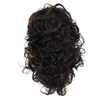 Perucas de cabelo sintético marrom destaque peruca afro encaracolado com franja natural fofo médio para preto feminino diário cosplay festa 240306