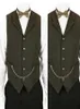 Green Wool Wedding Vest 2019 Stains Groom Sets Style British Style Mens Suits Farm Wedding Weistcoat Mens Stests Plus Size8178676