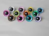 20 peças 12 tipos de cores 9mm14mm 16mm 18mm 20mm 25mm 30mm 35mm olhos de brinquedo trapézio 3d olhos de boneca de segurança coloridos para artesanato diy -- d12 240222