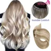 Jensfn proste 100% prawdziwe ludzkie włosy Bundle 50gpcs 1624 Remy Natural Sew in Weves Brown Blonde Color 240229