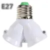 Lamphållare 1/2/3 st i 1 dubbel E27 Socket Base Extender Splitter Converter Plug Halogen glödlampan Koppar Kontaktadapterverktyg