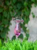 Vasos adorável vidro waterer auto rega globos pássaro forma mão soprada claro aqua bulbos planta cogumelo design7552468