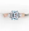 925 Sterling Silver Wedding Rings Gemstone Blue Topaz Rose Gold Plated For Women Luxury Elegant Fine Jewelry ovanliga tillbehör 25008888