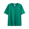 al Unisex Yoga-Shirt Tops Cew Neck Fintness Kurzarm 230g T-Shirt Hautfreundliches Workout Atmungsaktives Baumwoll-Top Männer Frauen lo7701