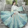 Estilo chinês feminino oriental vintage hanfu trajes bordados florais vestidos de fadas tradicional antiga princesa roupas diárias 240220