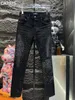 2024 новые дизайнерские джинсы мотоциклетный байкер Jean Rock Skinny Slim Ripped Hole Letter высшего качества брендовые хип-хоп джинсовые брюки High street повседневные женские брюки