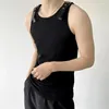 Men's Tank Tops Summer Handsome Personality Sleeveless T-shirts Vest Youth Casual High Street Suspender Vests Men Male Clothes